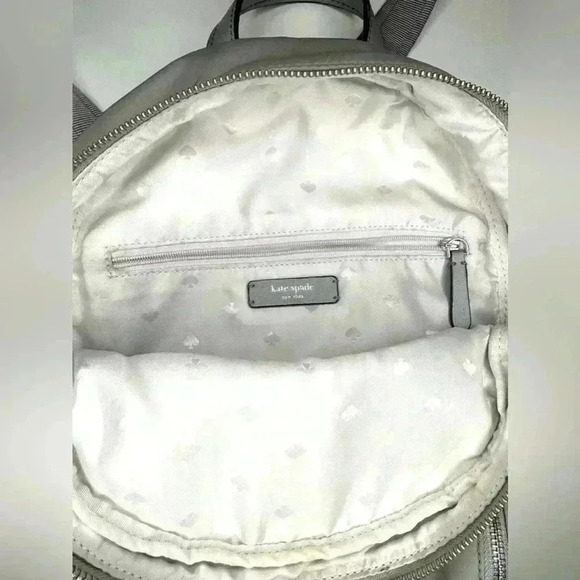 Kate Spade Dawn Medium Nylon Backpack Soft Taupe WKRU5913 Grey main image 6